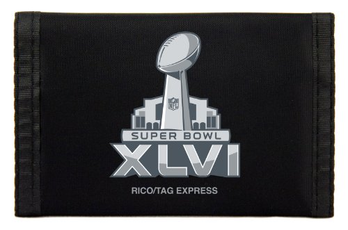 NFL 2012 Super Bowl XLVI in Indianapolis Nylon Tri-Fold Wallet