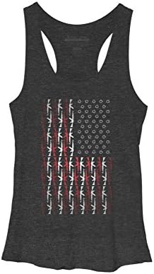 Gun Country Women's Medium Black Heather Racerback Tank Top - Design By Humans