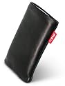fitBAG Beat Schwarz Handytasche Tasche aus Echtleder Nappa mit Microfaserinnenfutter für Samsung Galaxy S 2 / II i9100