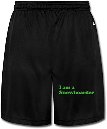 UWS DESIGN Mens I Am A Snowboarder Short Pant Sweatpants Black