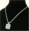 J-Steel by Fyn Studios (TM) Stainless-Steel & Turquoise Genuine Leather Pendant Necklace 843332001174