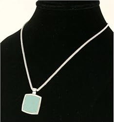 J-Steel by Fyn Studios (TM) Stainless-Steel & Turquoise Genuine Leather Pendant Necklace 843332001174