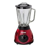 Aroma ABD530RG 500 Watt 4 Set Glass Jar Cast Metal Blender, Red by The Aroma Housewares Company