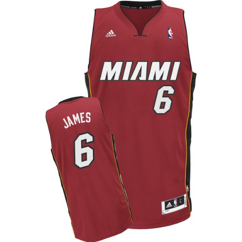 NBA Youth Miami Heat LeBron James Swingman Alternate Jersey  (Garnet, Medium)