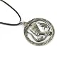 Egyptian Queen Nefertiti Pewter Pendant on Cord Necklace