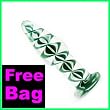 Pyrex Glass Butt Plug Green Helix