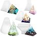 Funshowcase Assorted Pyramid and Cone Prism Resin Epoxy Mold for Jewelry, Polymer Clay, Soap Making, Cabochon Gemstone Crafting Projects 5-Count