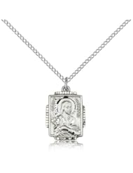 Free Engraving Included Medal- Sterling Silver St. Saint Maria Goretti Pendant 3/4" 0804QSS--w/18" Chain & Box Patron Saint of Teenage Girls