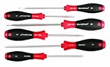 Wiha 30291 SoftFinish Grip ScrewDriver Set, Slotted 4.5-6.5mm, Phillips Number 1-2 and Square Number