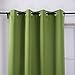 Deconovo Blackout Curtain Panel – Solid Grommet Top, Thermal Insulated & Energy‑Saving, Machine‑Washable Room Darkening Window Treatment for Bedroom & Living Room, 1 Panel, Grass Green, 52W x 63L