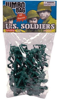Childrens Toyshop  Toys : Green Army Men - 40Pcs. Bag