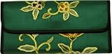 Italy Fashion Lady Wallet,Elegant Silk Embroidery -100% Hand Embroidery Holds 7 Cards & 1 Zipper Pocket,4" High x 8" Wide,Top Flap w/Snap Closure.High-End and Collectiable.100% Satisfaction Guaranteed