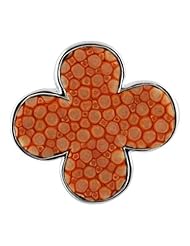 Orange Finger Ring - Genuine Stingray Skin Leather