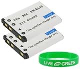 Young Micro (2-Pack) EN-EL10 650mAh Li-Ion Battery for Nikon Coolpix S4000 12 MP Digital Camera Silver