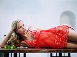 2 PC. Sheer babydoll with cherry blossom embroidery, and matching G-string.