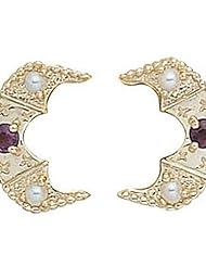 14 Karat Gold Slide with Amethyst center and Diamond accents GS345-2-AMY-D
