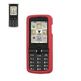 New Fashionable Perfect Fit Soft Silicon Gel Protector Skin Cover (Faceplate/Snap On) Rubber Cell Phone Case with Screen Protector for LG GLANCE VX7100 Verizon - Red