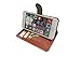Wallet Flip Card Case for Your Iphone 6 Plus, Made with Luxury, Vegan Leather for the Animal Lover. Vintage Brown Color.