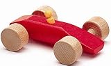 NIC Wooden Toys - Red Wooden Race Car Speedy