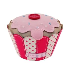 Button It Sweet Cupcake Novelty Pin Cushion & Button Box