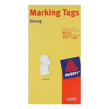 Set A Shopping Price Drop Alert For Avery White Marking Tags Strung, 1.093 x 0.75 Inches, Pack of 1000 (12207)