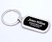 Personalized Silver/Black Oval Keychain - Free Laser Engraving