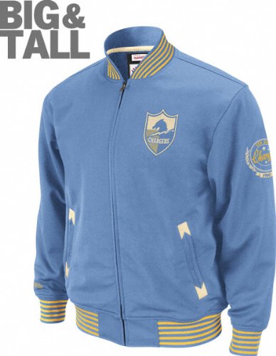 San Diego Chargers Mitchell & Ness Powder Blue Big & Tall Champions Track Jacket
