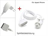 Produkt-Bild: Kfz-Ladeger&auml;t f&uuml;r Apple iPhone -White Edition + Reise-Ladeger&auml;t