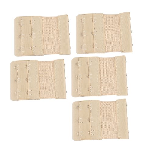 5 Pcs Fleshcolor 3 x 2 Hooks Bra Extender Hook w Eye Tape