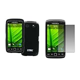 EMPIRE Black Rubberized Hard Case Cover + Screen Protector for AT&T BlackBe ....