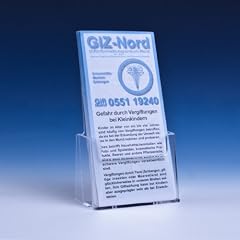 TAYMAR� 10� Flyerst�nder / Prospekthalter / Prospektst�nder, DIN lang (105�210mm) Transparent (C110)