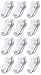 Fruit of the Loom Girl's 12 Pack Low Cut Socks, White, Shoe Size: 10.5-4 (medium)