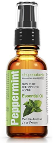 Highest Quality Peppermint Essential Oil - With No Fillers, Bases, Additives And Carrier Oils. Elrique Naturals Peppermini Essential Oil BIG 2 OZ SIZE