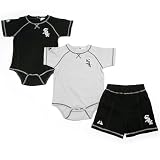 Chicago White Sox 3-piece Infant Creeper and Short Set by Majestic Athletic