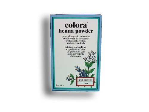 Colora Henna Powder Hair Color Red Sunset 2oz