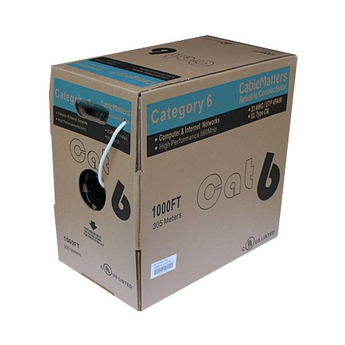 Cable Matters In-Wall Rated (CM) Cat6 Stranded Ethernet Cable in White 1000 Feet