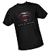 Superman Man of Steel Black Logo Mens T-shirt