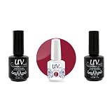 UV-Nails Soak-Off Gel Polish Moody Chick #199+Base & Top Coat+Aviva Nail Buffer
