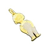 14K Two Tone Gold Designer Boy Charm