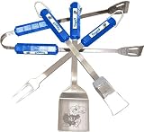 Kansas Jayhawks Grill BBQ Utensil Set Stainless Steel With Favorite NCAA Team's Artwork