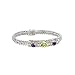 18K Yellow Gold and Sterling Silver 4 5/8 ct. Amethyst and Peridot Bracelet