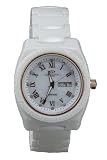 Oniss Women's White Ceramic and Rose Gold Day and Date Watch ON7701-LRG/W
