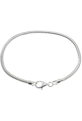 Sterling Silver Snake Cable Bracelet with Lobster Clasp For European Bead Charms
