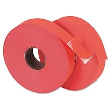 Monarch PAXAR One-Line Pricemarker Labels, 3/4 x 1-1/4, Fluorescent Red, 1,000 labels per Roll, 2 Rolls per Pack (925561)