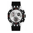 Swatch Men's SUIK400 Quartz Silver Dial Chronogram Black Bands Watch