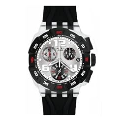 Swatch Men's SUIK400 Quartz Silver Dial Chronogram Black Bands Watch