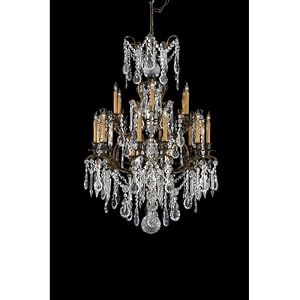 Metropolitan N9049 24 Light Large Foyer Chandelier in French Gold with Patina with... by Metrolpolitan Lighting