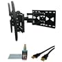 Opteka 32 to 60-Inch Plasma and LCD TV Articulating Dual Arm Tilting Wall Mount for HDTV Displays (Black
