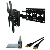 Opteka 32 to 60-Inch Plasma and LCD TV Articulating Dual Arm Tilting Wall Mount for HDTV Displays (Black