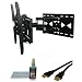 Opteka 32 to 60-Inch Plasma and LCD TV Articulating Dual Arm Tilting Wall Mount for HDTV Displays (Black